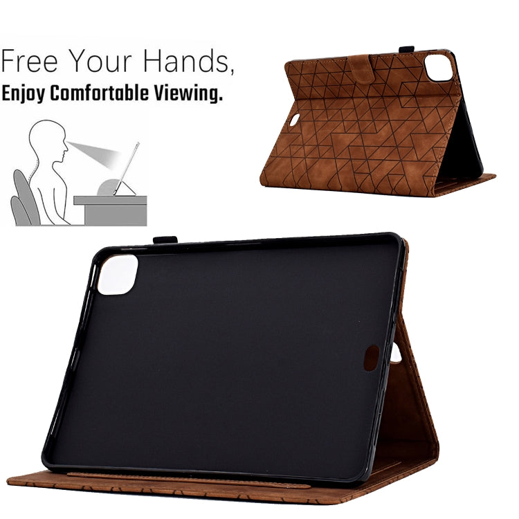 For iPad Pro 11 2025 / 2024 Rhombus TPU Smart Leather Tablet Case