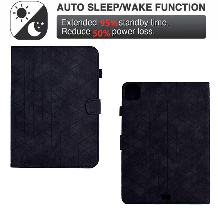 For iPad Pro 11 2025 / 2024 Rhombus TPU Smart Leather Tablet Case