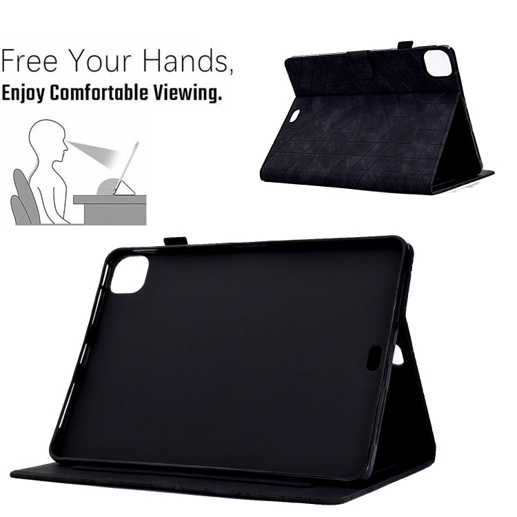 For iPad Pro 11 2025 / 2024 Rhombus TPU Smart Leather Tablet Case