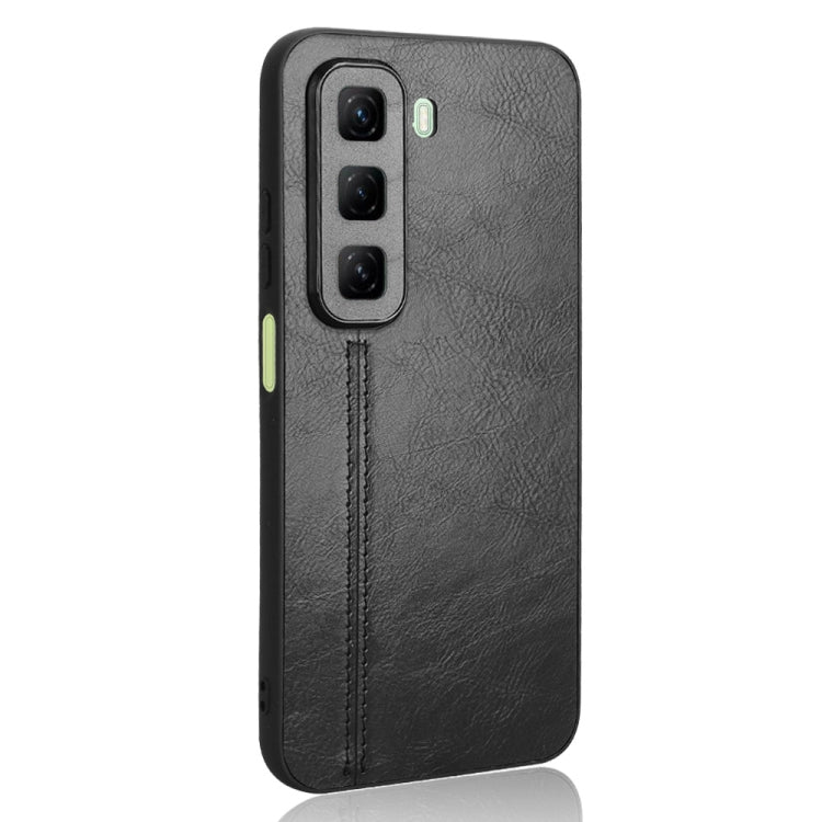 For Infinix Hot 50 4G Cow Pattern Sewing Back Cover Phone Case
