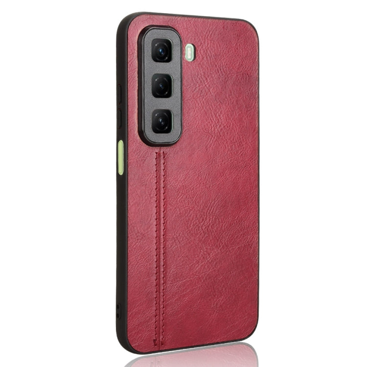 For Infinix Hot 50 4G Cow Pattern Sewing Back Cover Phone Case
