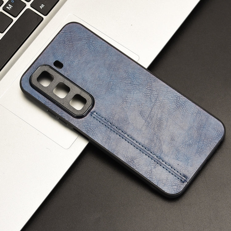 For Infinix Hot 50 4G Cow Pattern Sewing Back Cover Phone Case
