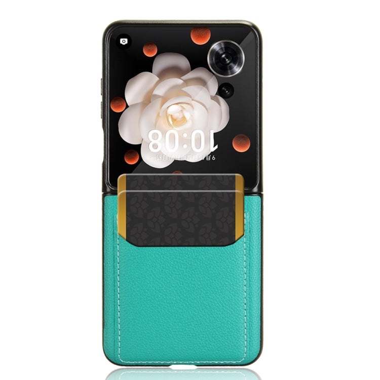 For Honor Magic V Flip Litchi Texture Card Slots Back Cover Phone Case