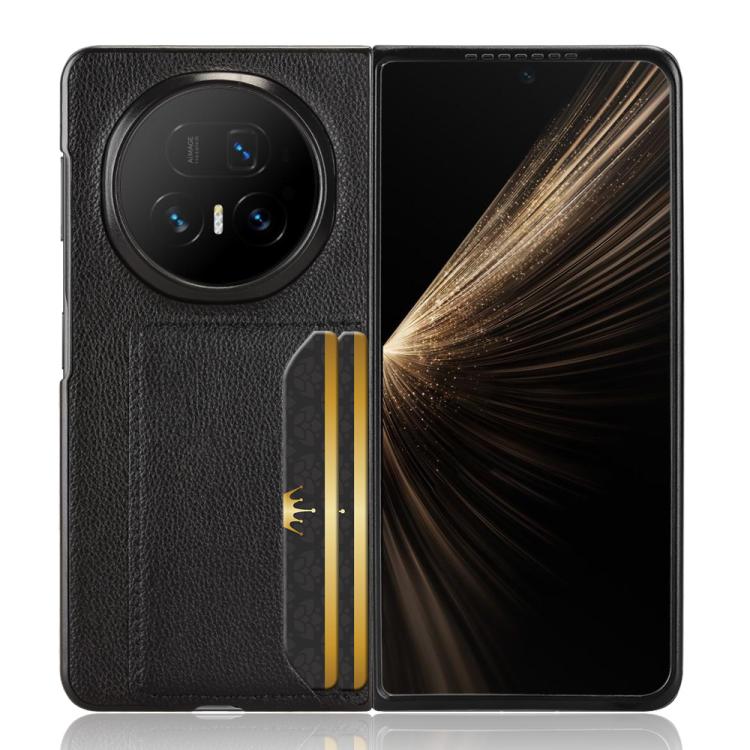 For Honor Magic V5 Litchi Texture Card Slots Back Cover Phone Case