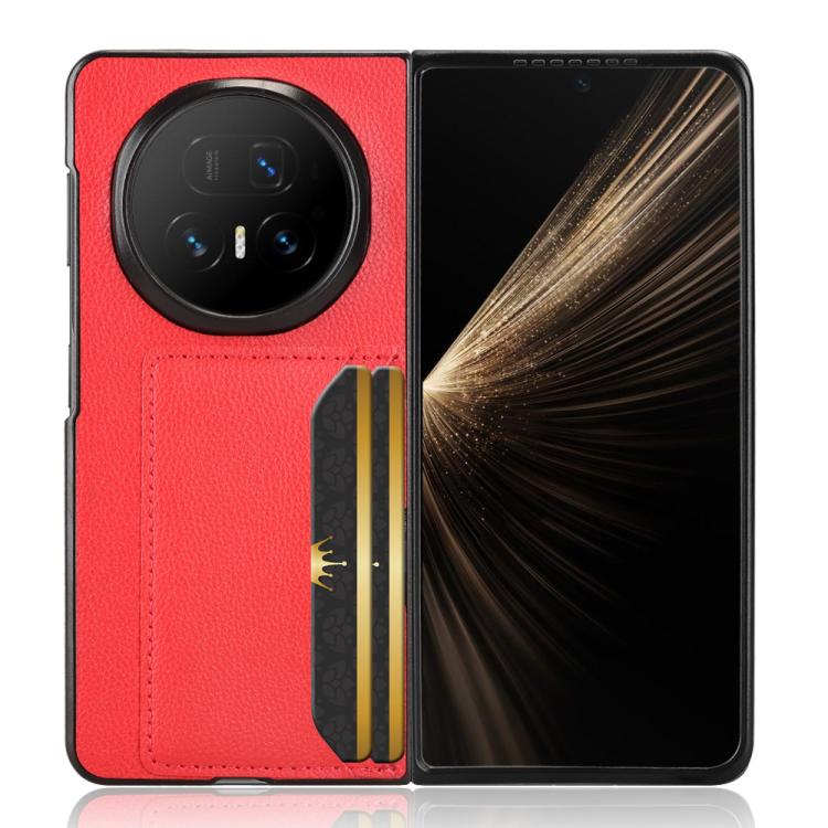 For Honor Magic V5 Litchi Texture Card Slots Back Cover Phone Case