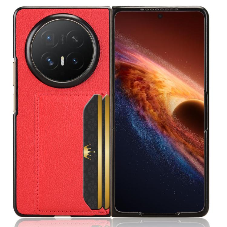 For Honor Magic V6 Litchi Texture Card Slots Back Cover Phone Case
