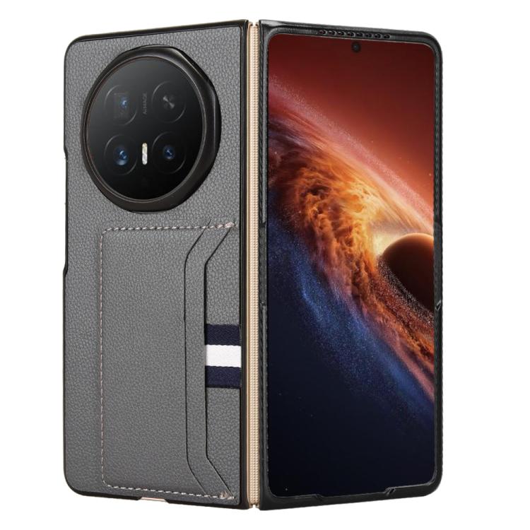 For Honor Magic V6 Litchi Texture Card Slots Back Cover Phone Case