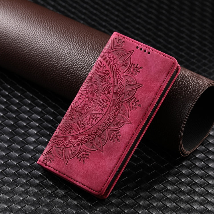For iPhone 16 Pro Max Totem Embossed Magnetic Leather Phone Case