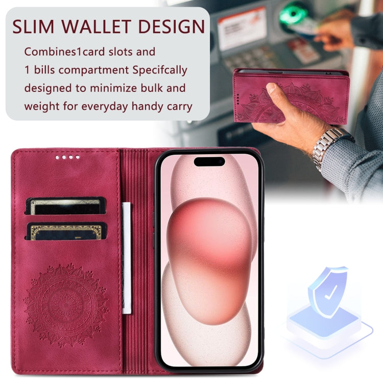 For iPhone 16 Pro Max Totem Embossed Magnetic Leather Phone Case
