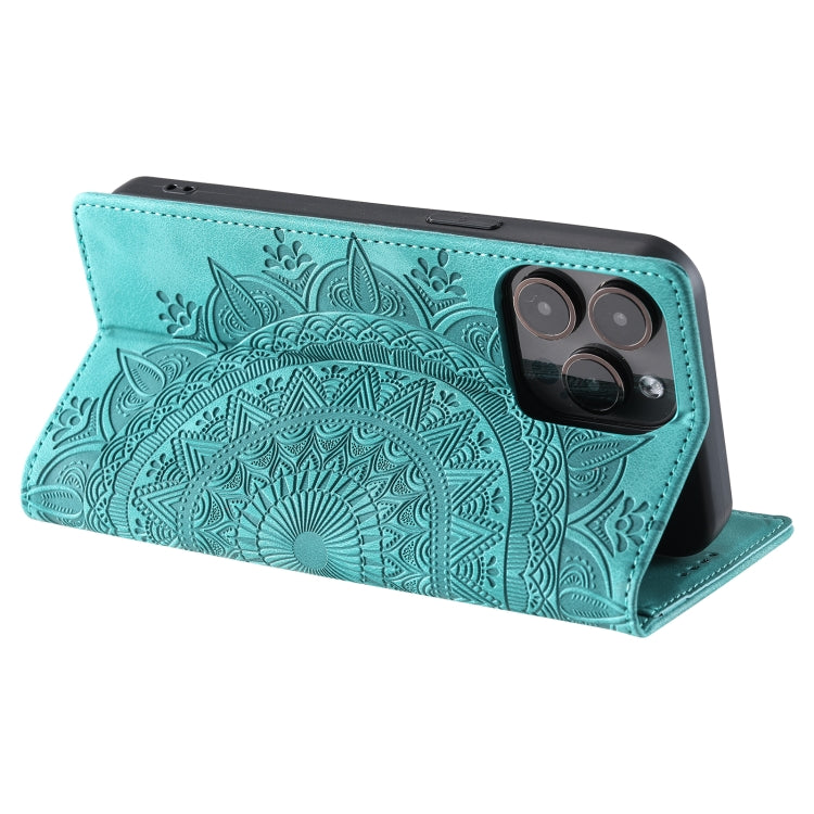 For iPhone 16 Pro Totem Embossed Magnetic Leather Phone Case