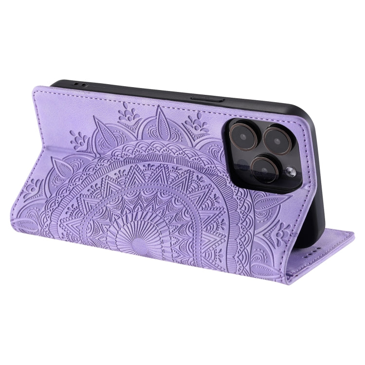 For iPhone 16 Pro Totem Embossed Magnetic Leather Phone Case