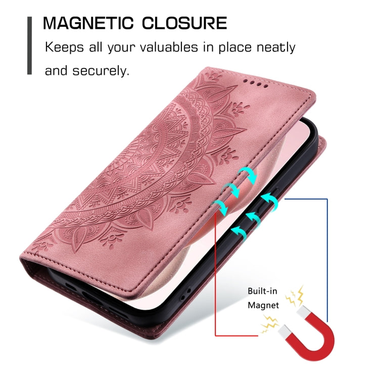 For iPhone 16 Plus Totem Embossed Magnetic Leather Phone Case