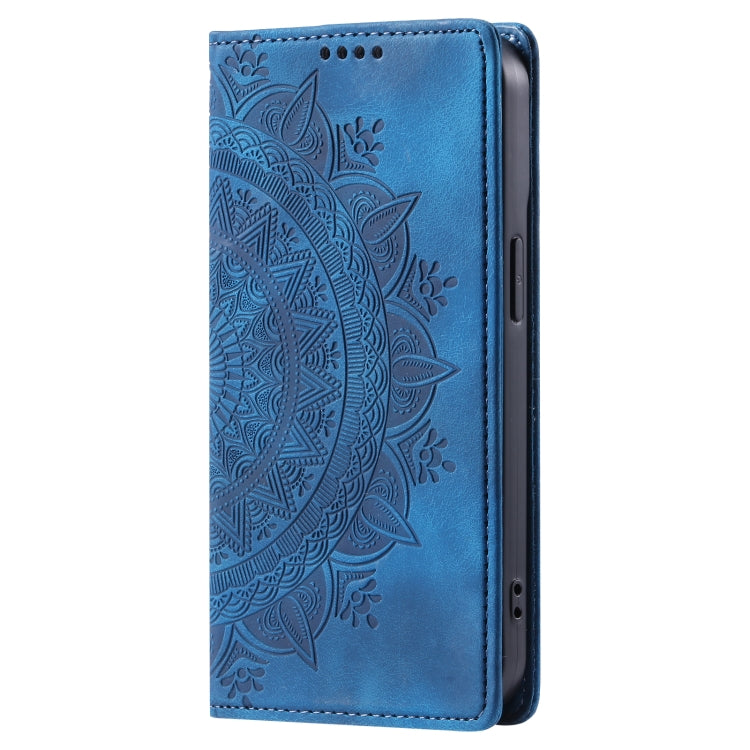 For iPhone 16 Totem Embossed Magnetic Leather Phone Case