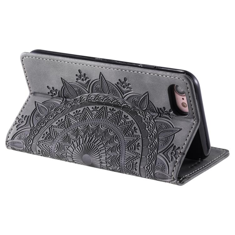 For iPhone 16e / 17e Totem Embossed Magnetic Leather Phone Case