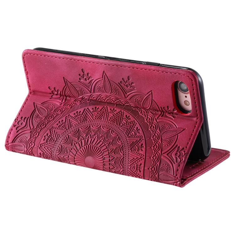 For iPhone 16e / 17e Totem Embossed Magnetic Leather Phone Case