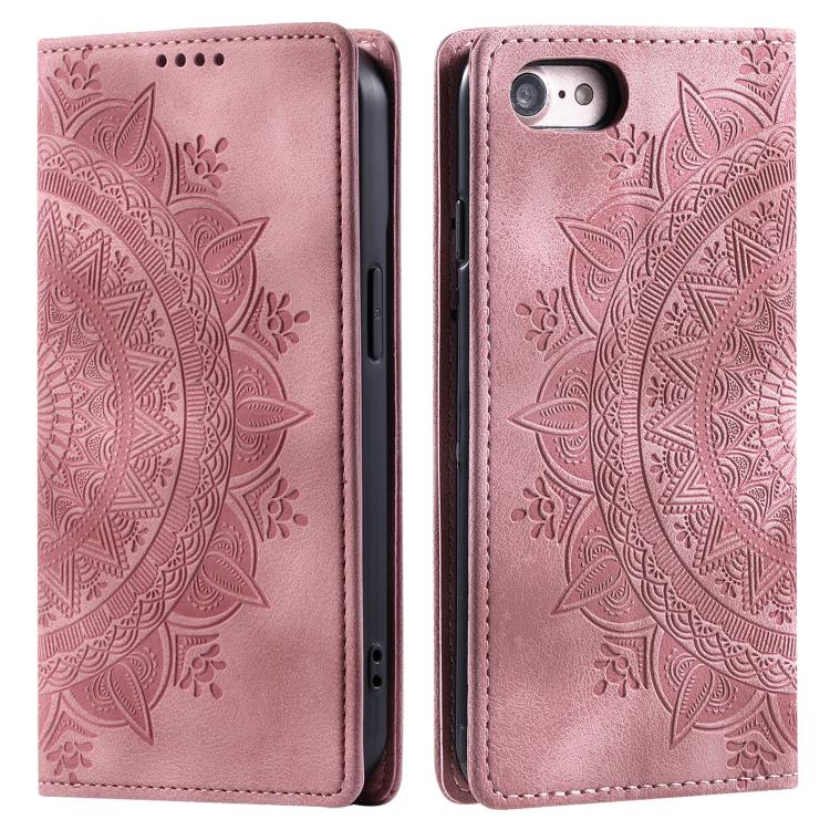 For iPhone 16e / 17e Totem Embossed Magnetic Leather Phone Case