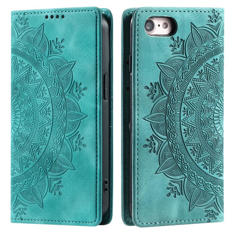 For iPhone 16e / 17e Totem Embossed Magnetic Leather Phone Case