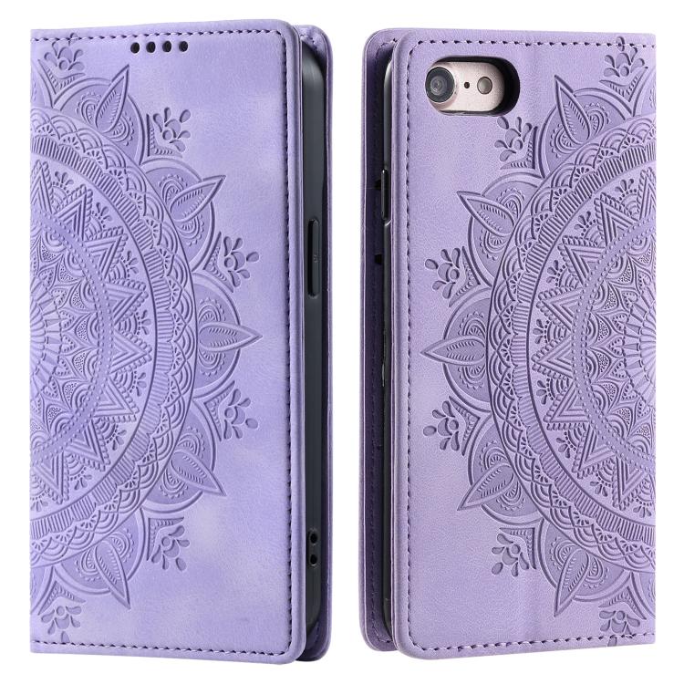 For iPhone 16e / 17e Totem Embossed Magnetic Leather Phone Case