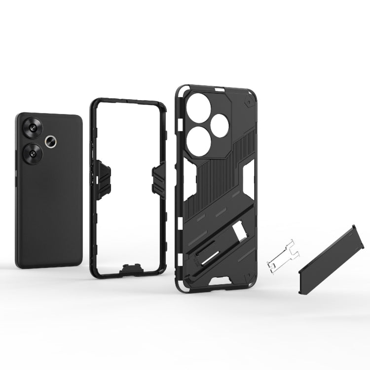 For Xiaomi Redmi Turbo 3 5G Punk Armor 2 in 1 PC + TPU Phone Case with Holder
