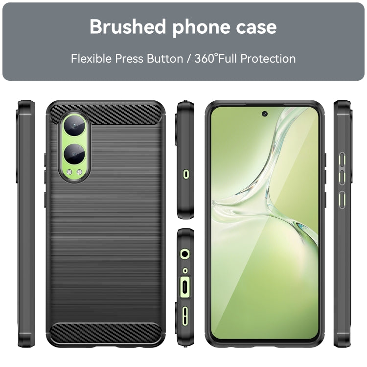 For OPPO K12x Carbon Fiber Brushed Texture TPU Phone Case