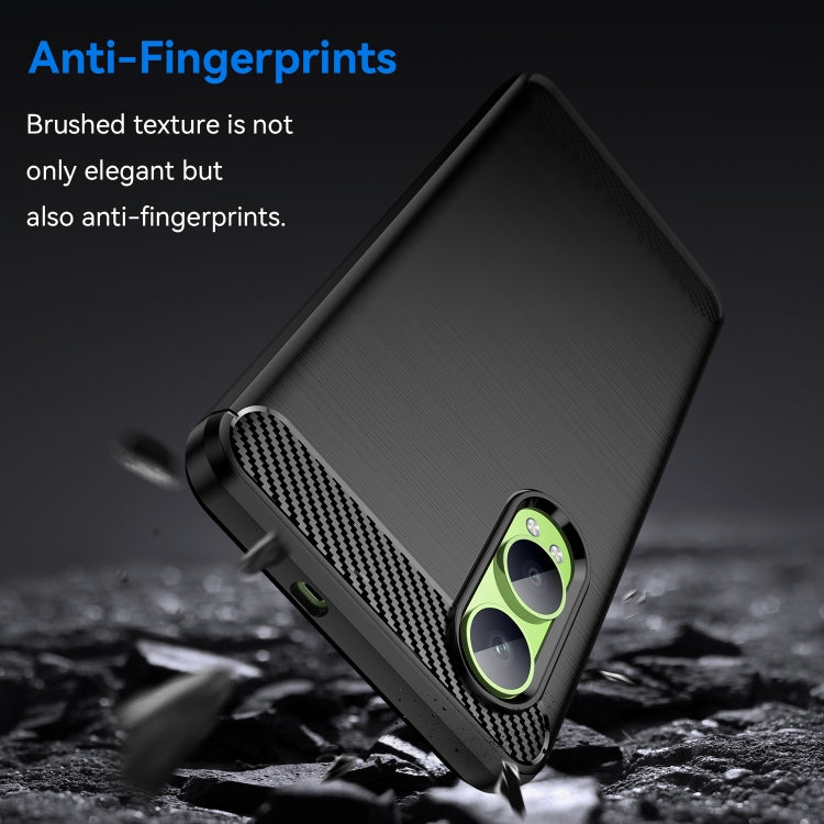For OPPO K12x Carbon Fiber Brushed Texture TPU Phone Case
