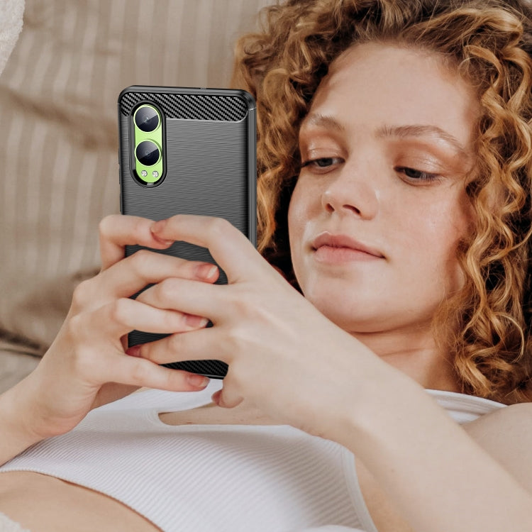 For OPPO K12x Carbon Fiber Brushed Texture TPU Phone Case