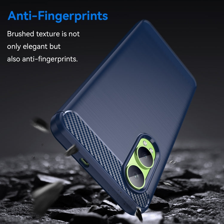 For OPPO K12x Carbon Fiber Brushed Texture TPU Phone Case