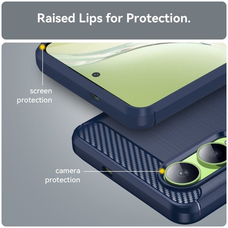 For OPPO K12x Carbon Fiber Brushed Texture TPU Phone Case