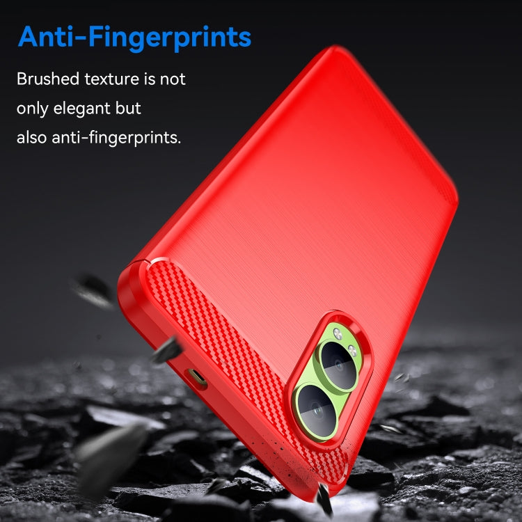 For OPPO K12x Carbon Fiber Brushed Texture TPU Phone Case