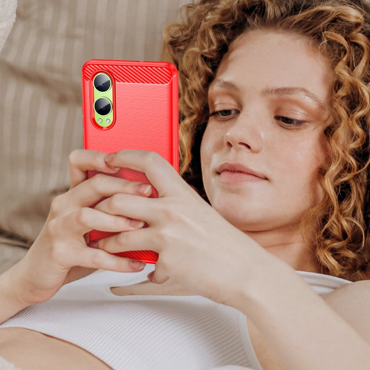 For OPPO K12x Carbon Fiber Brushed Texture TPU Phone Case