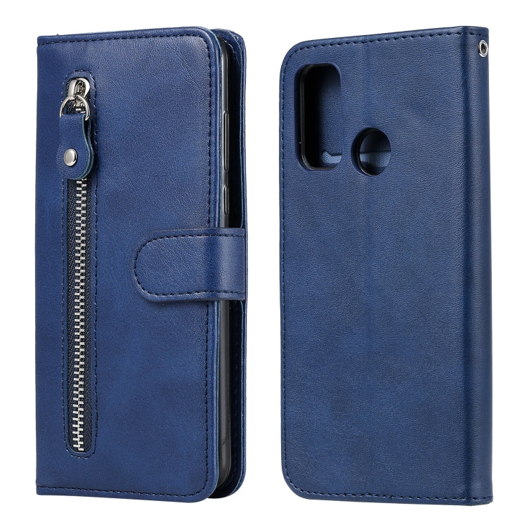 For Huawei P smart 2020 Fashion Calf Texture Zipper Horizontal Flip Leather Case with Stand & Card Slots & Wallet Function