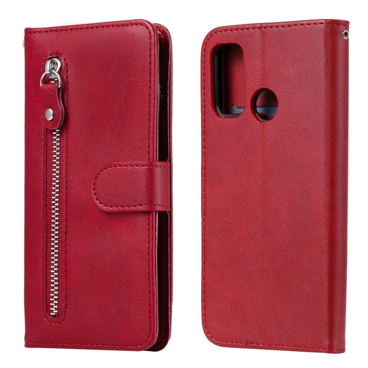 For Huawei P smart 2020 Fashion Calf Texture Zipper Horizontal Flip Leather Case with Stand & Card Slots & Wallet Function