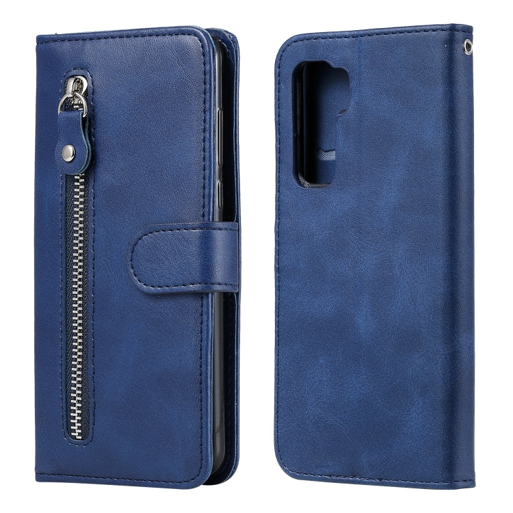 For Huawei P40 Lite (5G) / Nova 7 SE Fashion Calf Texture Zipper Horizontal Flip Leather Case with Stand & Card Slots & Wallet Function