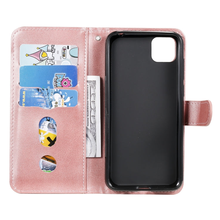 For Huawei Y5p Fashion Calf Texture Zipper Horizontal Flip Leather Case with Stand & Card Slots & Wallet Function