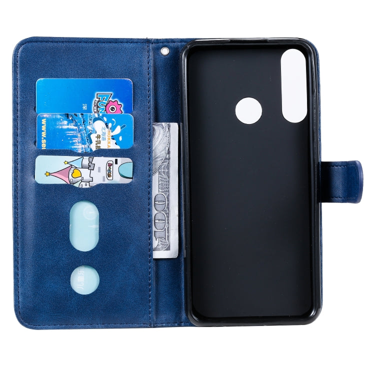 For Huawei Y6p Fashion Calf Texture Zipper Horizontal Flip Leather Case with Stand & Card Slots & Wallet Function