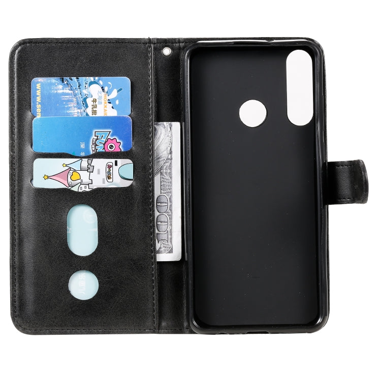 For Huawei Y6p Fashion Calf Texture Zipper Horizontal Flip Leather Case with Stand & Card Slots & Wallet Function