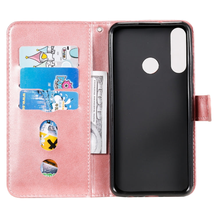 For Huawei Y6p Fashion Calf Texture Zipper Horizontal Flip Leather Case with Stand & Card Slots & Wallet Function