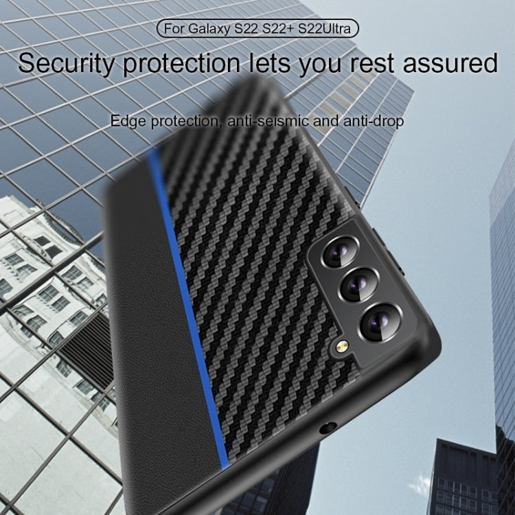 For Samsung Galaxy S25 5G Ultra-thin Carbon Fiber Texture Splicing Phone Case