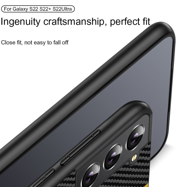 For Samsung Galaxy S25+ 5G Ultra-thin Carbon Fiber Texture Splicing Phone Case