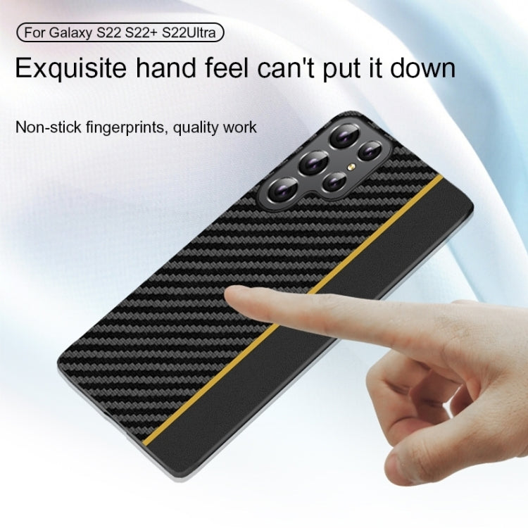 For Samsung Galaxy S24 FE 5G Ultra-thin Carbon Fiber Texture Splicing Phone Case