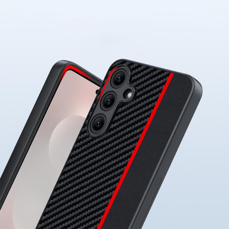For Samsung Galaxy S25 FE 5G Ultra-thin Carbon Fiber Texture Splicing Phone Case