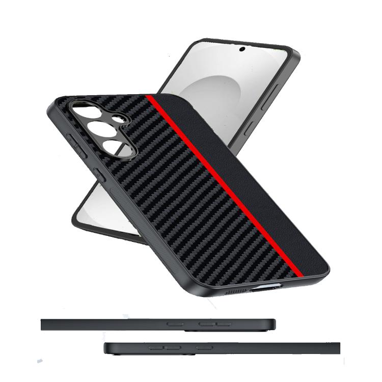 For Samsung Galaxy S26 5G Ultra-thin Carbon Fiber Texture Splicing Phone Case