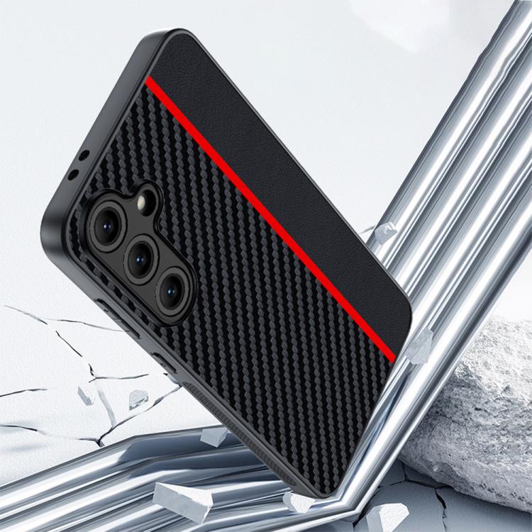 For Samsung Galaxy S26 5G Ultra-thin Carbon Fiber Texture Splicing Phone Case