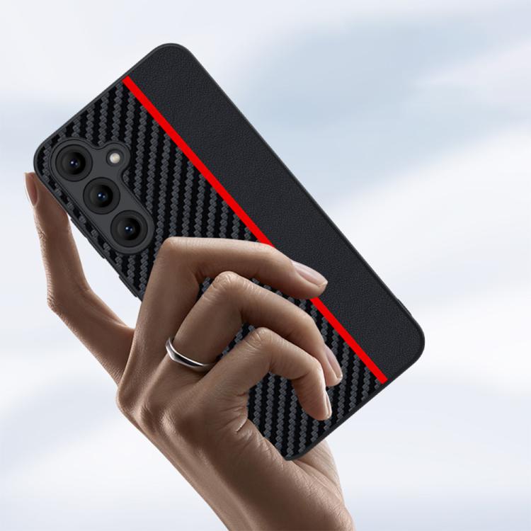 For Samsung Galaxy S26 5G Ultra-thin Carbon Fiber Texture Splicing Phone Case