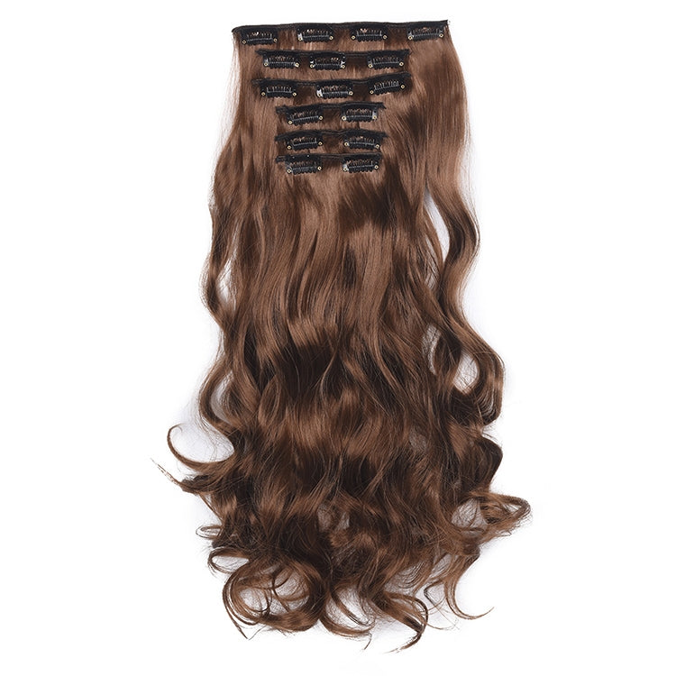 2 PCS 50cm 16 Card Long Curly Hair Wig Seamless Hair Extension Piece