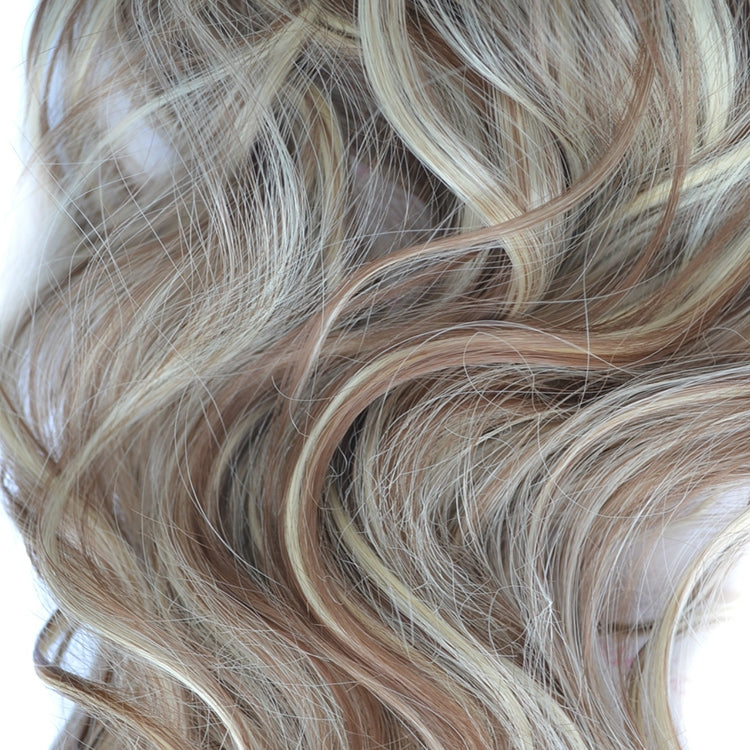 2 PCS 50cm 16 Card Long Curly Hair Wig Seamless Hair Extension Piece