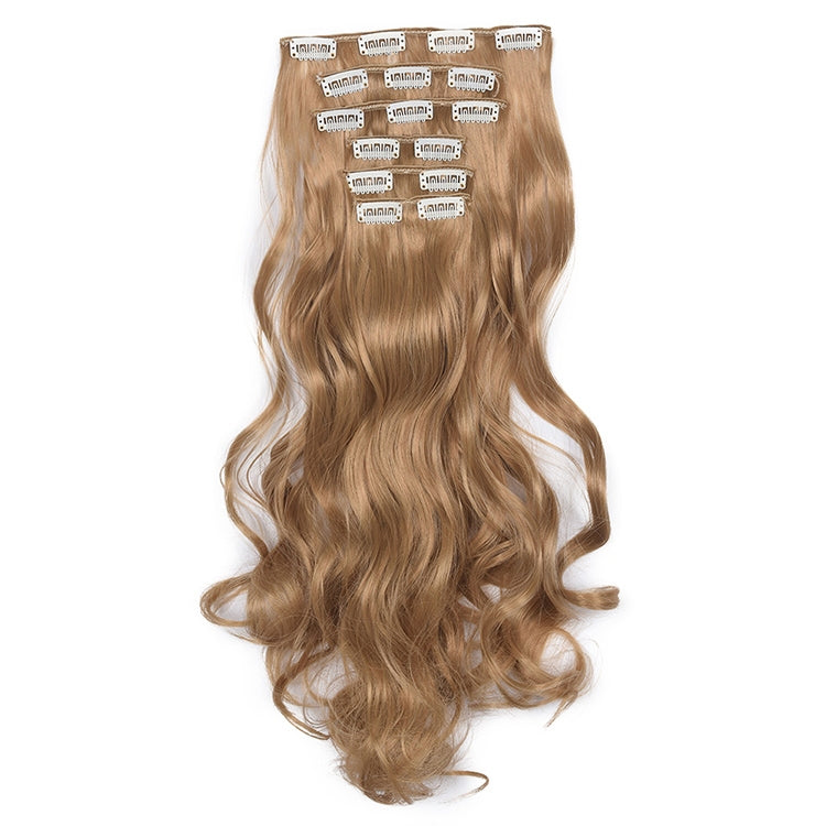 2 PCS 50cm 16 Card Long Curly Hair Wig Seamless Hair Extension Piece