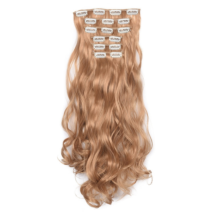 2 PCS 50cm 16 Card Long Curly Hair Wig Seamless Hair Extension Piece