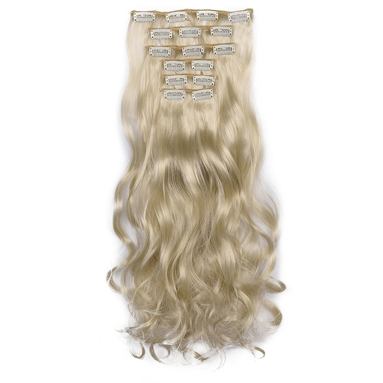 2 PCS 50cm 16 Card Long Curly Hair Wig Seamless Hair Extension Piece
