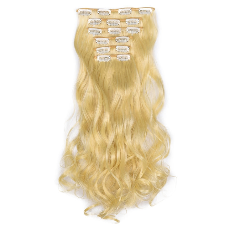 2 PCS 50cm 16 Card Long Curly Hair Wig Seamless Hair Extension Piece